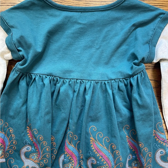 Tea Collection Peacock Print Dress/ Tunic Top - Picture 11 of 15